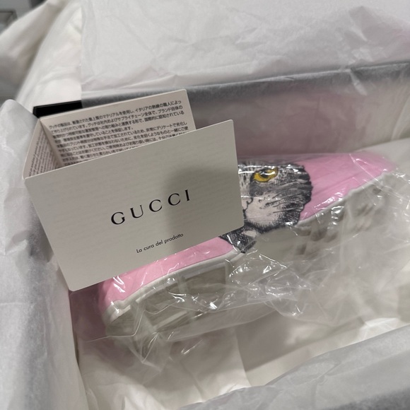 Gucci Rython Mystic Cat Pink Womans Guarunteed Authentic Size 4 Us - Picture 16 of 16
